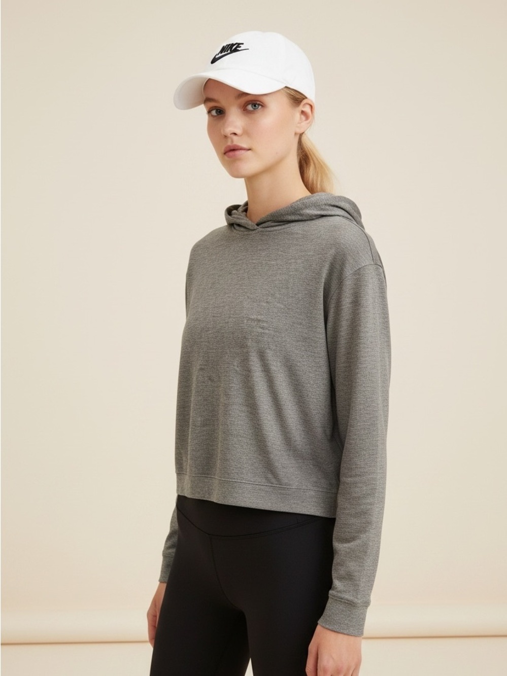 Lululemon Soft Jersey Classic Fit Hoodie in Heathered Nomad Khaki Green Size 4
